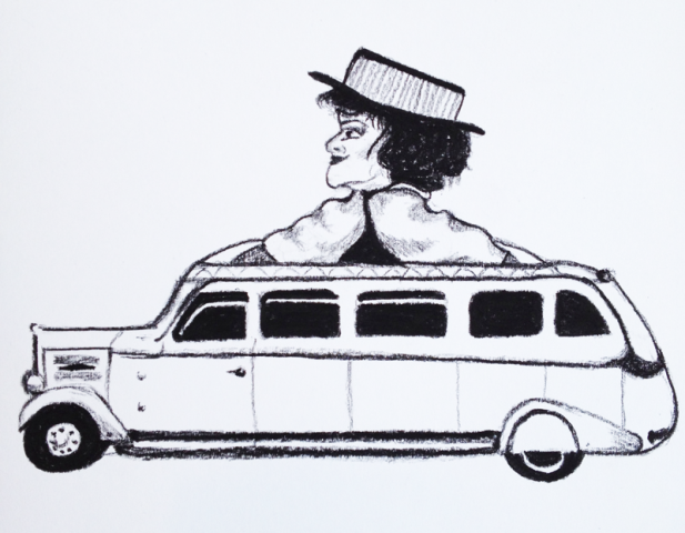 Eliza Doolittle in a limo.